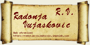 Radonja Vujašković vizit kartica